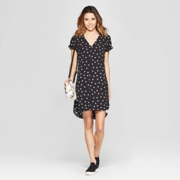 a new day Dresses & Skirts - A New Day - Black Polka Dot Dress